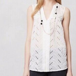 Anthropologie leifnotes andie tank white size 2
